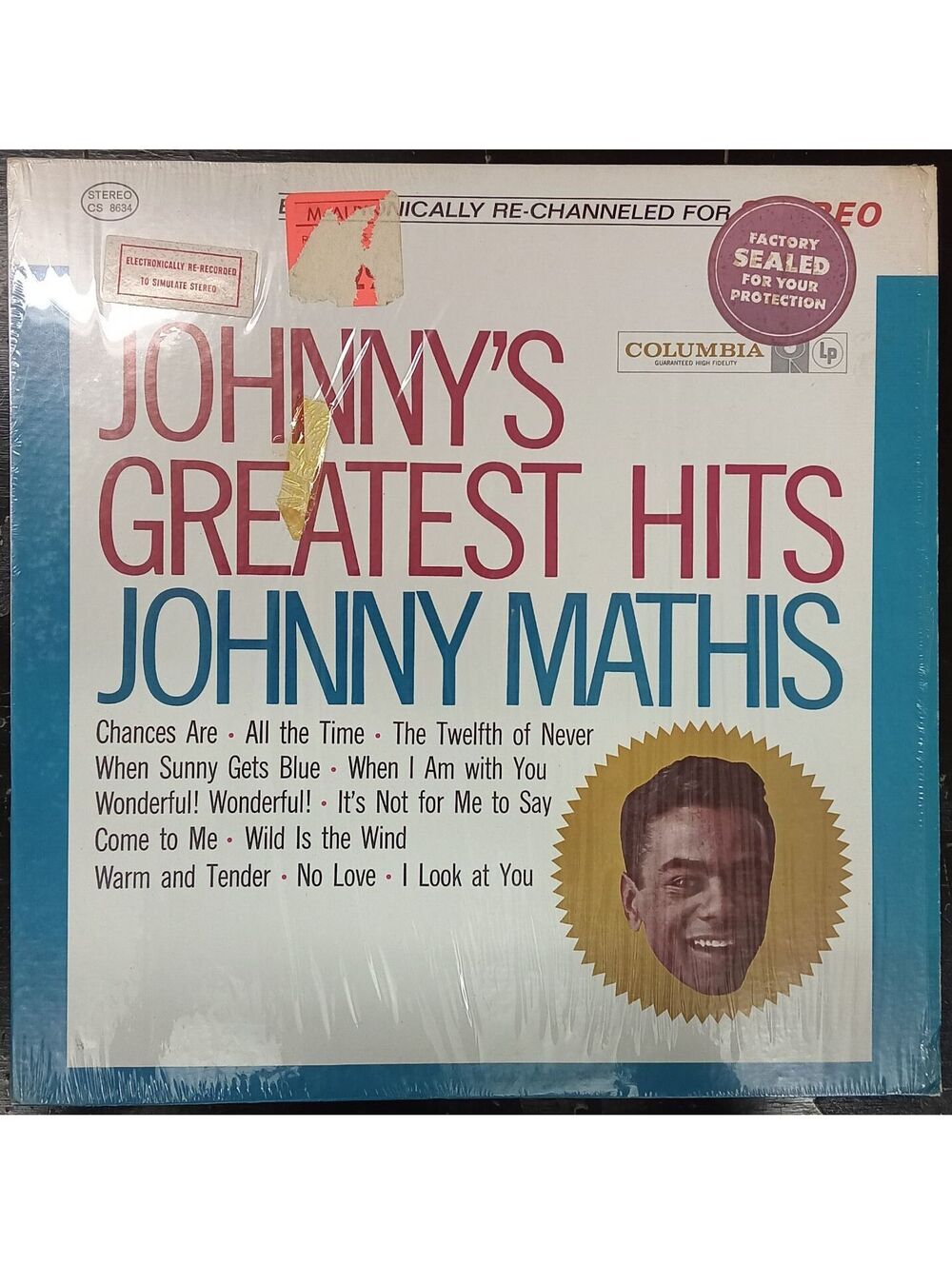 Johnny Mathis Johnny's Greatest Hits Vintage Vinyl Record LP
